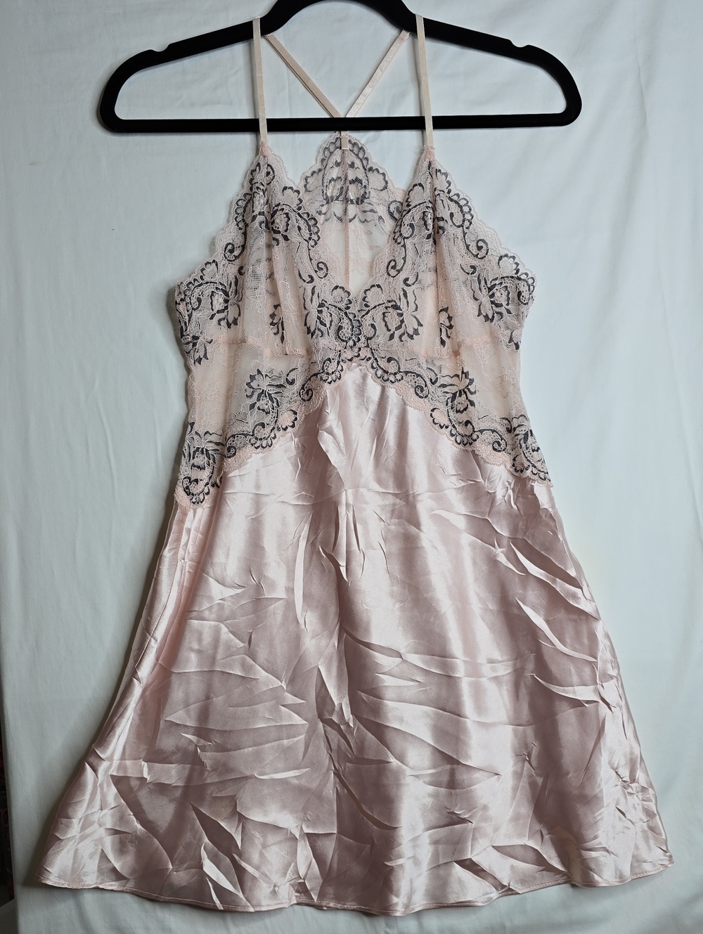 In Bloom By Jonquil Pink Satin Lace Chemise Lingerie Feminine Coquette